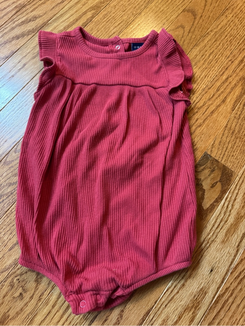 Old Navy Ribbed Raspberry Pink Baby One-Piece Bodysuit